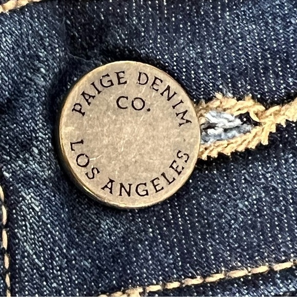 PAIGE Verdugo Crop Zach Distressed Ankle Jeans Women's Size 27 - Picture 8 of 16